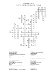 You can play it any day of the week! Marvel Movies Crossword Puzzle Answer Key Jordandene