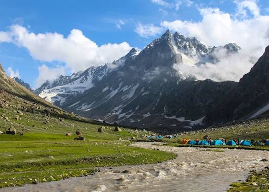 Mountain trek scenery