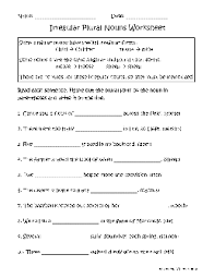 irregular nouns worksheets theworksheets com theworksheets com