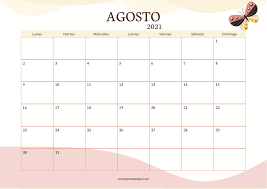 Calendario de agosto 2021 para imprimir. Calendario 2021 Para Imprimir Gratis Una Casita De Papel