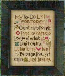 All your cross stitch patterns in one simple app. Lizzie Kate My To Do List Cross Stitch Pattern 123stitch