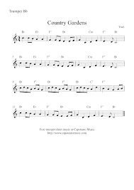 Top quality, printable trumpet sheet music to download instantly. Free Printable Sheet Music Free Easy Trumpet Sheet Music Country Gardens