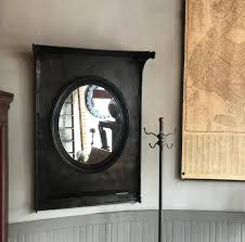 Amazing gallery of interior design and decorating ideas of foyer mirror in entrances/foyers by elite interior designers. Custom Industrial Gunmetal Steel Entryway Foyer Mirror For Sale At 1stdibs