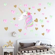 Do you suppose kids bedroom wall decals appears to be like great? Amazon Com Unicorn Wall Decals Unicorn Wall Sticker Decor With Heart Flower Birthday Christmas Gifts For Boys Girls Kids Bedroom Decor Nursery Room Home Decor A Unicorn Baby