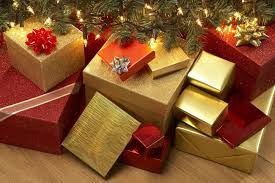 Image result for wrapped presents under tree