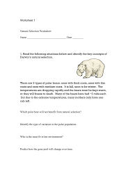 Evolution and the levels of selection a. Darwins Natural Selection Worksheet Answers Promotiontablecovers