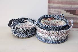 Macrame woven basket storage baskets. How To Make Baskets Bowls From Fabric Scraps Megan Nielsen Patterns Blog