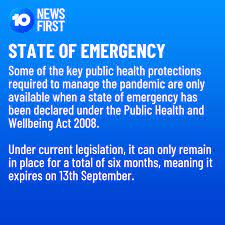 A state of emergency is when a government official feels that action needs to be taken urgently. â„¹ State Of Emergency The 10 News First Melbourne Facebook