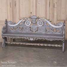 18th Century Dutch Baroque Painted Hall Bench Meubles Anciens Renaissance Peindre Meuble Bois