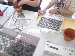 Taller Leroy Merlin Rivas: Aprendimos a decorar con mallas de cerámica