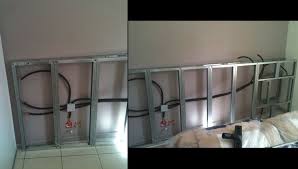 Pour Pouvoir Rattrape Un Faux Equerrage Sur Le Mur Ou Va Ce Positionne Le Lit J Ai Du Cree Une Tete De Lit Tete De Lit Placo Idee Deco Tete De