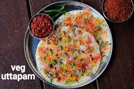Vegetable Uttapam Recipe Veg Uttapam Mixed Veggie Uttapa Recipe Uttapam Recipe South Indian Breakfast Recipes Veg Recipes
