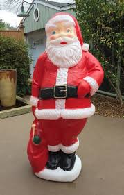 Vintage 60 Tall General Foam Lighted Santa Claus Blow Mold Christmas Decoration Ebay Blow Molding Christmas Decorations Uk Christmas Decorations