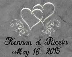 A personalized wedding or anniversary throw blanket makes the perfect gift for a special couple who is getting married or celebrating their anniversary. Personalized Wedding Embroidered Throws And Blankets 25th Silver Anniversary Gift Gold 50th Wedding Custom Embroidered Monogrammed Usa Silver Anniversary Gifts Embroidered Wedding Embroidered Monogram