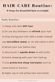 Once you've found one that works for you, you'll rarely stray. Beauty Sleep Hair Care Routine For Beautiful Hair Overnight Nicolevalek Com Hair Care Routine Natural Hair Care Routine Healthy Hair Routine