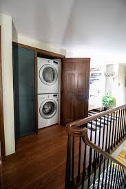 How long does it take to install a washer and dryer at home? How We Built A Small Laundry Room In A Closet Bright Green Door