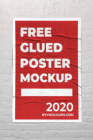 Free Glued Poster Mockup Free Psd Mockup Nyvmockups In 2020 Poster Mockup Free Poster Mockup Mockup