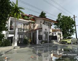 This 3d House Made For My One Of Best Friend 3d Scene Made With Sketchup Vray And Adobe Photoshop Kiosk Design Architecture My Home