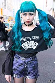 Dat Blue Huirr Pastel Goth Fashion Japanese Street Fashion Harajuku Fashion Street