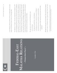 Cukup2lah apa yang guru2 dapat.syukur.bagi peluang untuk anak2 muda siswazah kita. Pdf Federal East Malaysia Relations Primus Inter Pares