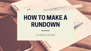 Every item in your rundown can be assigned a duration, and shoflo will automatically calculate your show's timing and make adjustments as your event progresses in. How To Make A Rundown Phillycam Philadelphia Community Access Media