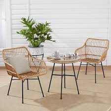 Mainstays Brayhills Bistro Patio Furniture Set Nature 3 Piece Walmart Com In 2020 Resin Patio Furniture Backyard Furniture Patio Furnishings