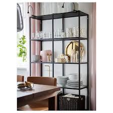Vittsjo Etagere Brun Noir Verre 100x175 Cm Ikea Shelves Shelf Unit Glass Shelves Kitchen