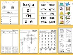 9 pages of 6 cards each of word cards to unscramble and make sentences and questions. Long A Worksheets And Activities Vowel Teams Ai Ay A E By Fishyrobb