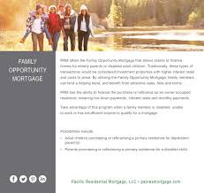 Family Opportunity Mortgage Www Pacresmortgage Com 800 318 4571 Mortgage Interest Rates Mortgage Elderly Parents