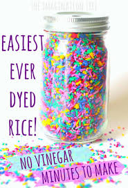 Easiest Way To Dye Rice For Sensory Play The Imagination Tree Toddler Sensory Sensory Play Sensory Bottles