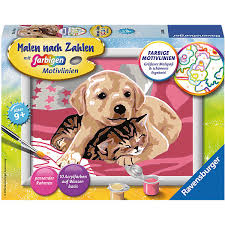 Maybe you would like to learn more about one of these? Malen Nach Zahlen 13x18 Cm Mit Farbigen Motivlinien Hund Katze Beste Freunde Ravensburger Mytoys