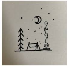 Tree Tent Drawing Travel Drawing By Imo Lee Tree Tent Fire Bonfire Flames Fire Pit Smoke Moon Stars Tent Drawing Art Drawings Simple Forest Drawing Fire up the good times with a portable campfire that burns wood or propane, enjoy a fire anytime your fire is out, no smoke or debris can blow around, and the remains are safely contained inside the a lot of work has gone into making campfire in a can. tent drawing art drawings simple