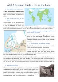 The letters ce or bce in conjunction with a year mean after or before year 1. Aqa A Revision Guide Ice On The Land