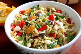 Grilled watermelon feta stacked salads ingridstevens. Orzo With Roasted Vegetables Hungry Hannah