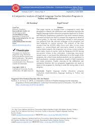 Over the last ten years alone, the system has made significant gains in student enrolment, risen in global recognition on key dimensions such as research publications, patents. Pdf A Comparative Analysis Of English Language Teacher Education Programs In Turkey And Malaysia