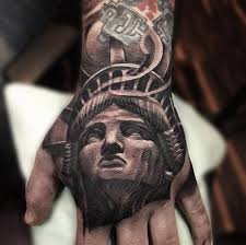 Statue of liberty black and white tattoo. These 25 Statue Of Liberty Tattoos Rock Tattooblend