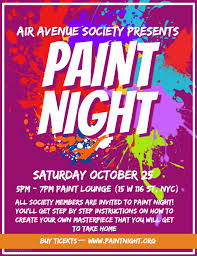 Art Society Paint Event Party Flyer Template Flyer Template Party Flyer Flyer