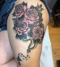 The association of the two symbols. Rose And Rosary Beads Tattoo Designs Elegant Arts Tattoo