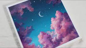 How to paint clouds sunset tiktok. Pink Clouds In Night Sky Easy Acrylic Painting For Beginners Paintingtutorial Painting Asmr Youtube