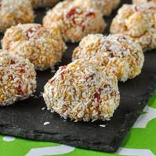 Cherry Marshmallow Balls Easy No Bake Delicious Recipe Christmas Baking Cookies Recipes Newfoundland Recipes