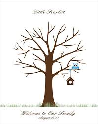 When a baby shower is held after a baby's birth, an invitation to attend the shower may be combined with a baby announcement. Christening Baby Shower Birthday Customizable Fingerprint Tree For A Wedding Or Any Other Event Home Kitchen Handmade Products Rayvoltbike Com