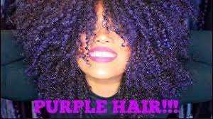 On brown hair, it will be very dark to the point of almost looking black. How I Dyed My Natural Hair Purple No Bleaching Youtube