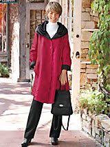 womens swing style reversible raincoat norm thompson