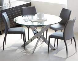 Kitchen table and chair set table dining room sets glass dining room sets. Ibiza Round Glass And Chrome Dining Table 47 Chrome Glass Round Dining Table Glass Dining Table Glass Kitchen Tables