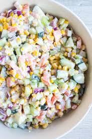 Feel free to vary the vegetables according to the season in this super vegetable salad. Fresh Vegetable Salad With Video Bread Booze Bacon