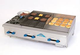 If you're looking to invest in one, you've 1. Counter Combination Griddle Broiler Burner