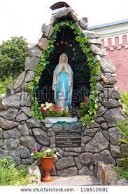 Statue Of Mother Mary At Grotto Berdychiv Zhytomyr Region Ukraine Grotto Design Prayer Garden Marian Garden