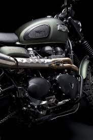 The Jurassic World Triumph Scrambler Has Been Plastered All Over Hollywood Leading Up To The Movie S Release Ear Triumph Scrambler Triumph Triumph Motorcycles