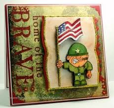 Fold the paper in half to make a 5 1/2 by 4 1/4 inch card. 8 Military Cards Ideas Military Cards Cards Card Making