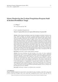 Jornal ruang lingkup evaluasi pendidikan : Pdf Sistem Monitoring Dan Evaluasi Pengelolaan Program Studi Di Institusi Pendidikan Tinggi